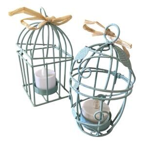Birdcage Votive Tea Light Candle Holder Set